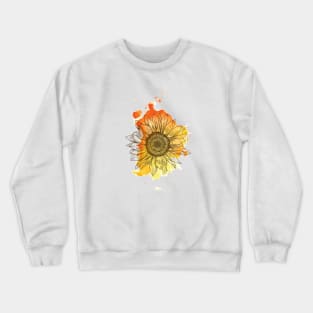 Flower design, Beautiful Sunflower, Art Flower Crewneck Sweatshirt